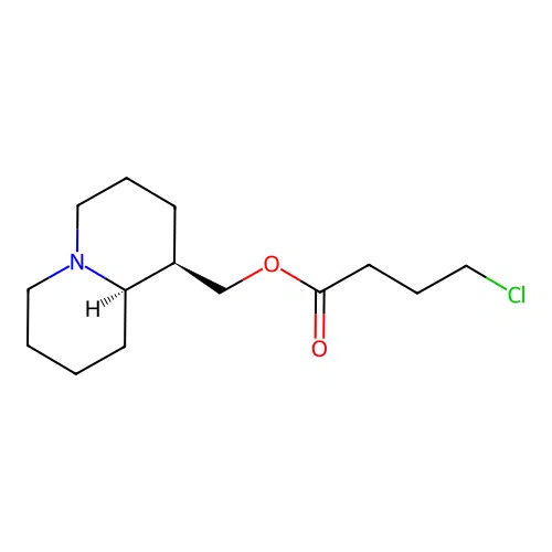 (1R,9aR)-octahydro-2H-quinolizin-1-ylmethyl 4-chlorobutanoate structure