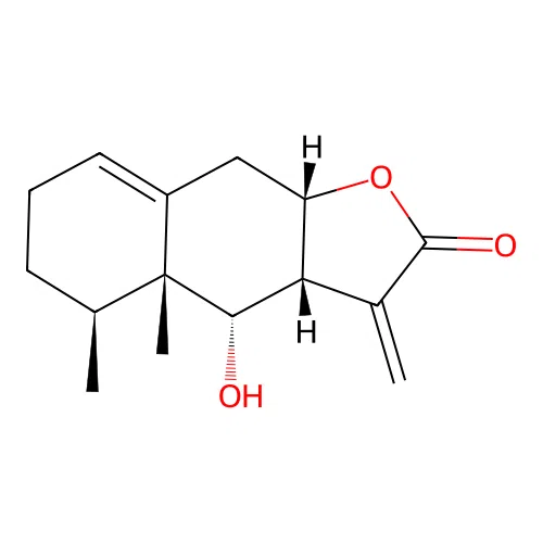 (3aR,4S,4aR,5S,9aS)-4-hydroxy-4a,5-dimethyl-3-methylidene-4,5,6,7,9,9a-hexahydro-3aH-benzo[f][1]benzofuran-2-one structure