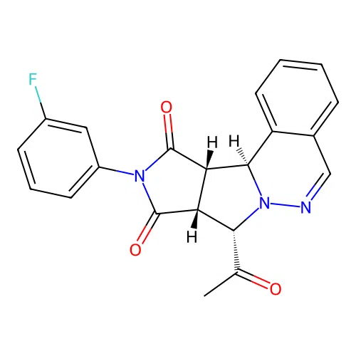 C21H16FN3O3 structure