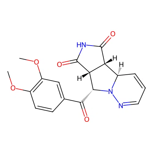 (4aR,4bS,7aR,8S)-8-[(3,4-dimethoxyphenyl)carbonyl]-7a,8-dihydro-4aH-pyrrolo[3',4':3,4]pyrrolo[1,2-b]pyridazine-5,7(4bH,6H)-dione structure