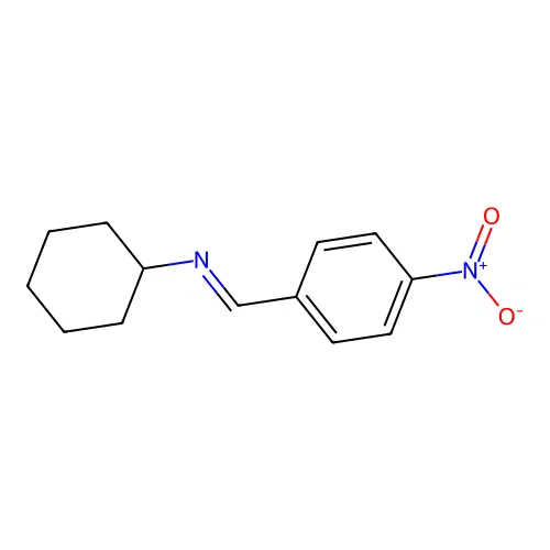 (E)-N-Cyclohexyl-1-(4-nitrophenyl)methanimine structure
