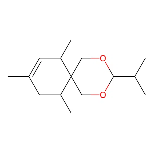 7,9,11-Trimethyl-3-(propan-2-yl)-2,4-dioxaspiro[5.5]undec-8-ene structure