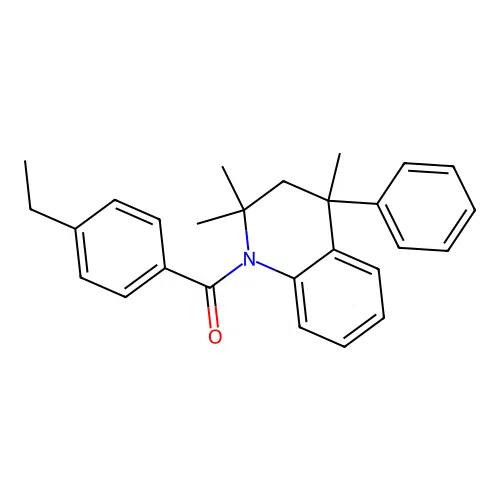 (4-ethylphenyl)(2,2,4-trimethyl-4-phenyl-3,4-dihydroquinolin-1(2H)-yl)methanone structure