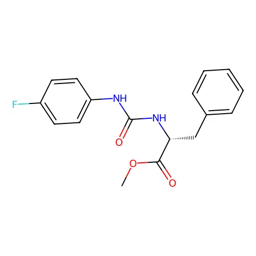 methyl N-[(4-fluorophenyl)carbamoyl]-D-phenylalaninate structure