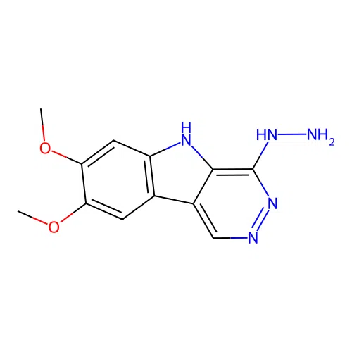 4H-Pyridazino(4,5-b)indol-4-one, 3,5-dihydro-7,8-dimethoxy-, hydrazone structure