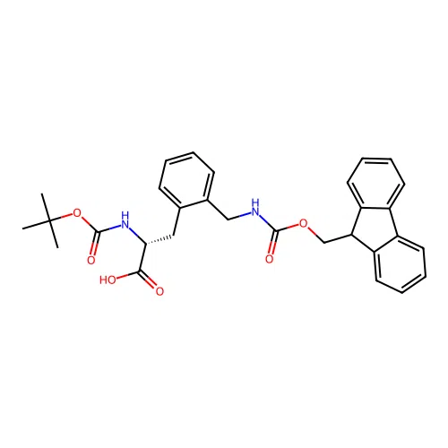 Boc-D-2-Aminomethylphe(Fmoc) structure