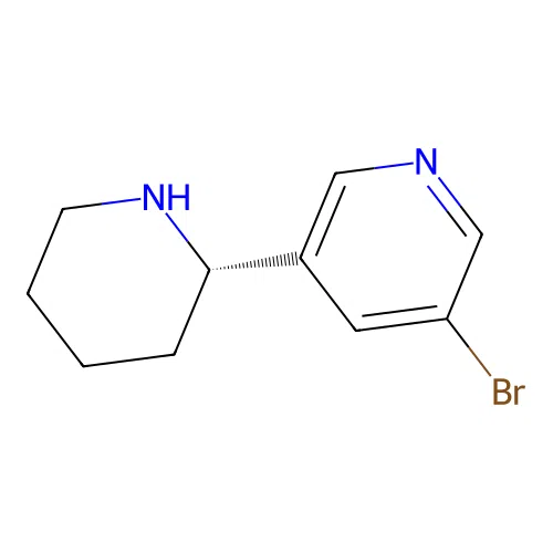 (S)-3-Bromo-5-(piperidin-2-yl)pyridine structure