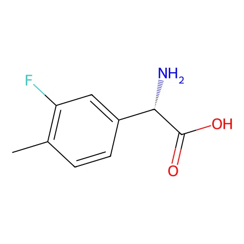 (2S)-2-amino-2-(3-fluoro-4-methylphenyl)acetic acid structure
