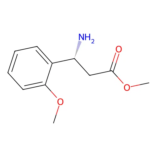 methyl (3R)-3-amino-3-(2-methoxyphenyl)propanoate structure