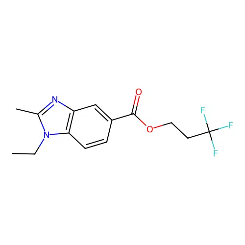3,3,3-Trifluoropropyl 1-ethyl-2-methylbenzimidazole-5-carboxylate structure