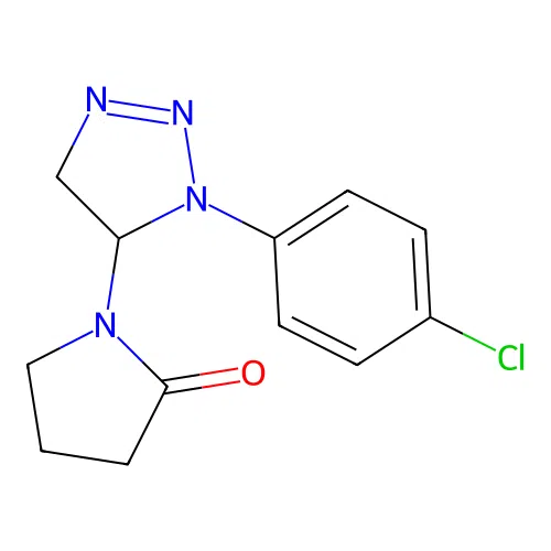 1-[3-(4-Chlorophenyl)-4,5-dihydrotriazol-4-yl]pyrrolidin-2-one structure