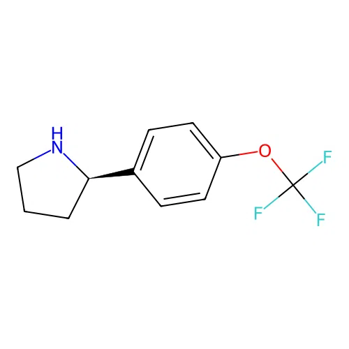 (2R)-2-[4-(trifluoromethoxy)phenyl]pyrrolidine structure