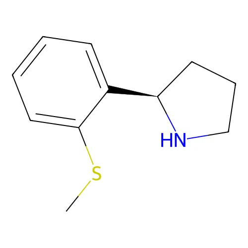 (R)-2-(2-(Methylthio)phenyl)pyrrolidine structure