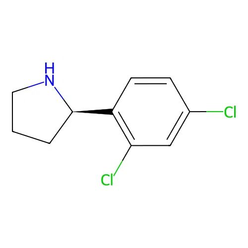 (2R)-2-(2,4-dichlorophenyl)pyrrolidine structure