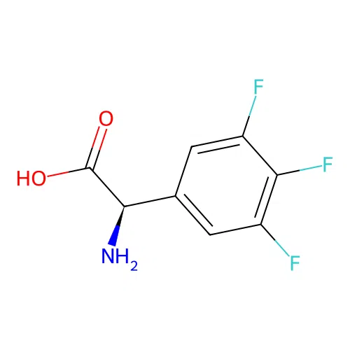 (2R)-2-amino-2-(3,4,5-trifluorophenyl)acetic acid structure