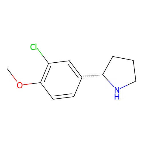 (S)-2-(3-Chloro-4-methoxyphenyl)pyrrolidine structure