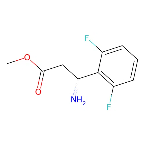 methyl (3R)-3-amino-3-(2,6-difluorophenyl)propanoate structure
