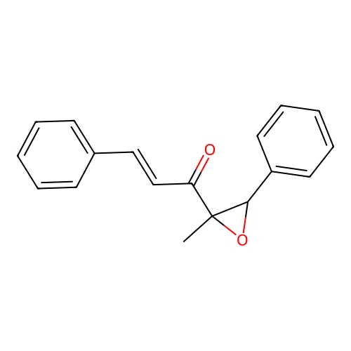 (E)-1-(2-methyl-3-phenyloxiran-2-yl)-3-phenylprop-2-en-1-one structure