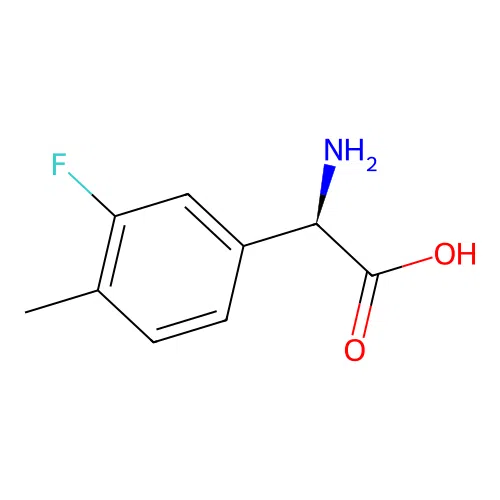 (2R)-2-amino-2-(3-fluoro-4-methylphenyl)acetic acid structure