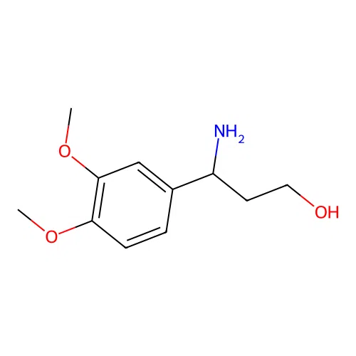 3-Amino-3-(3,4-dimethoxyphenyl)propan-1-ol structure