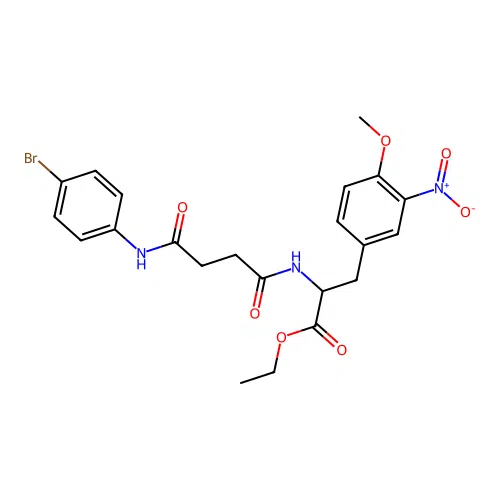 ethyl N-{4-[(4-bromophenyl)amino]-4-oxobutanoyl}-O-methyl-3-nitrotyrosinate structure