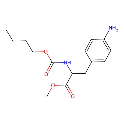 Methyl 3-(4-aminophenyl)-2-[(butoxycarbonyl)amino]propanoate structure