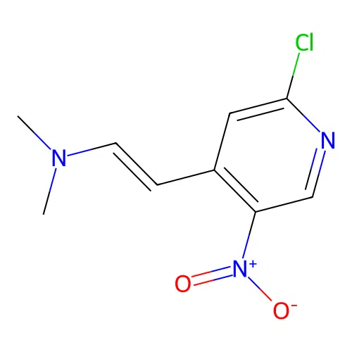 (2-(2-Chloro-5-nitro-pyridin-4-YL)-vinyl)-dimethyl-amine structure