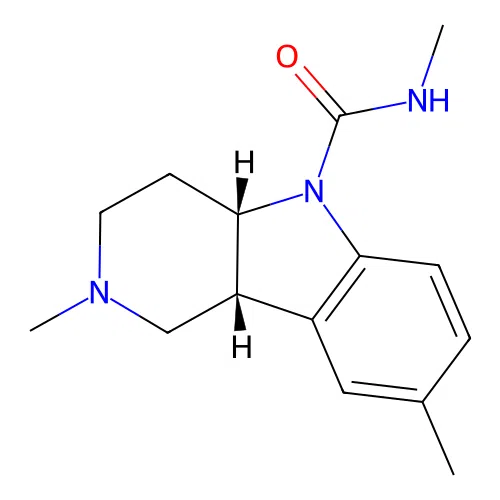 (4aS,9bR)-N,2,8-trimethyl-1,2,3,4,4a,9b-hexahydro-5H-pyrido[4,3-b]indole-5-carboxamide structure