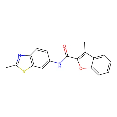 n-(2-Methyl-6-benzothiazolyl)-3-methyl-2-benzofurancarboxamide structure