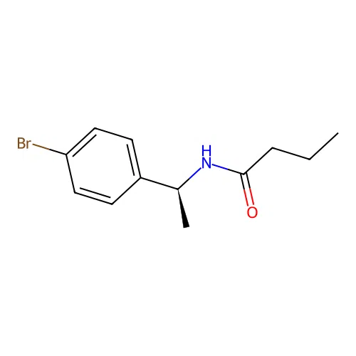N-[(1S)-1-(4-bromophenyl)ethyl]butanamide structure