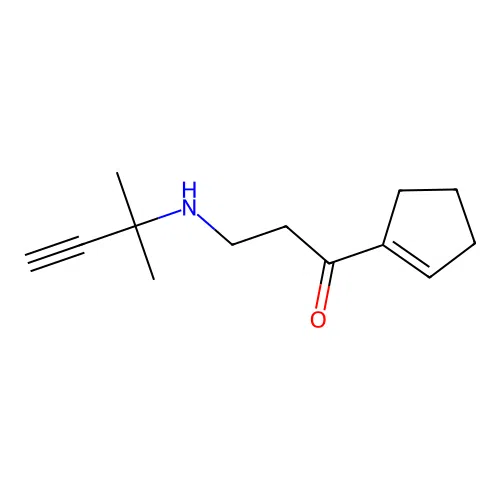 1-(Cyclopent-1-en-1-yl)-3-[(2-methylbut-3-yn-2-yl)amino]propan-1-one structure