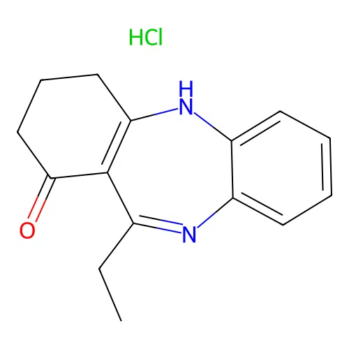 11-ethyl-2,3,4,10-tetrahydro-1H-dibenzo[b,e][1,4]diazepin-1-one hydrochloride structure