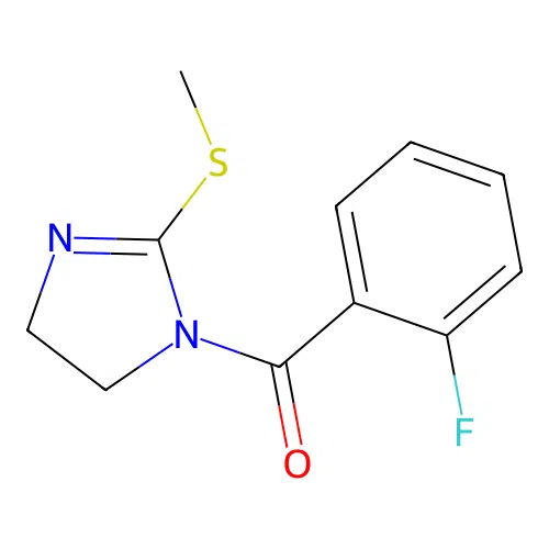 1-(2-Fluorobenzoyl)-2-methylthio-2-imidazoline structure