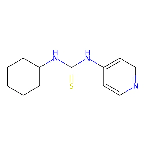 (Cyclohexylamino)(4-pyridylamino)methane-1-thione structure