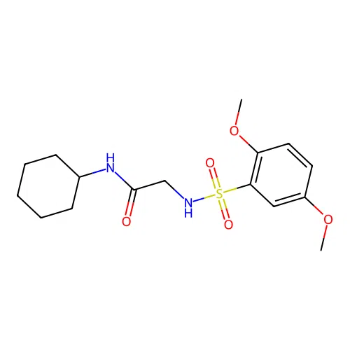 N-Cyclohexyl-2-[[(2,5-dimethoxyphenyl)sulfonyl]amino]acetamide structure