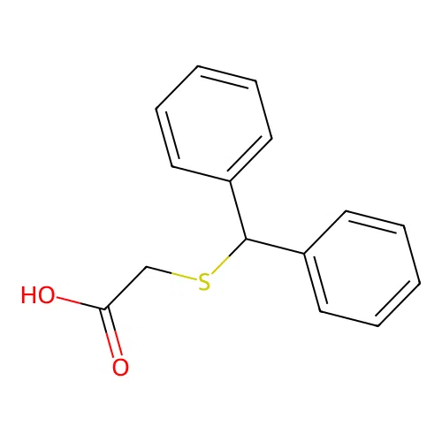 2-Benzhydrylsulfanylacetic acid structure