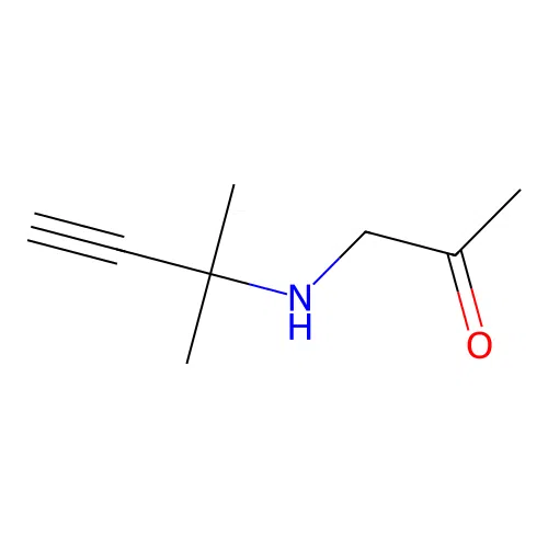1-[(2-Methylbut-3-yn-2-yl)amino]propan-2-one structure