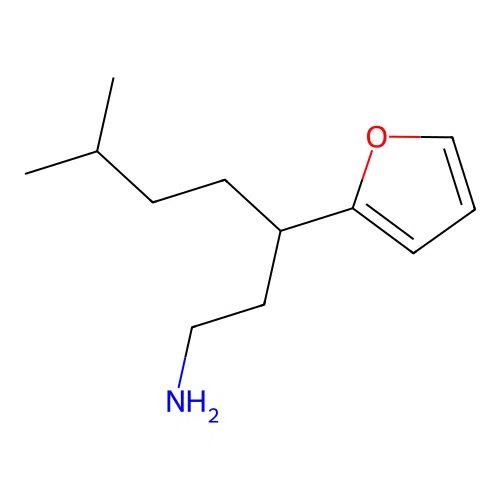 3-(Furan-2-yl)-6-methylheptan-1-amine structure