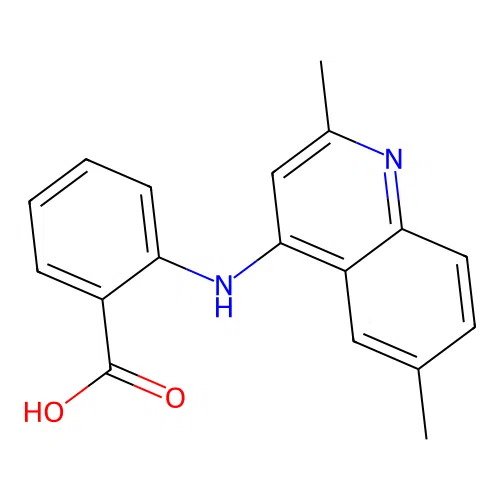 2-[(2,6-Dimethylquinolin-4-yl)amino]benzoic acid structure