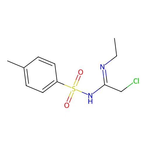 2-chloro-N'-ethyl-N-(4-methylphenyl)sulfonylethanimidamide structure