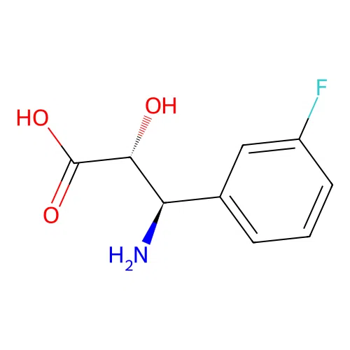 (2R,3R)-3-amino-3-(3-fluorophenyl)-2-hydroxypropanoic acid structure