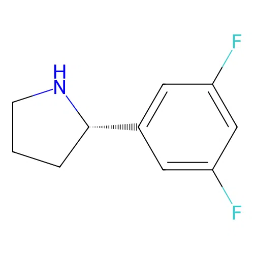 (2S)-2-(3,5-difluorophenyl)pyrrolidine structure