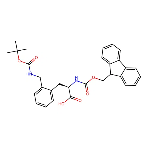 Fmoc-D-2-Aminomethylphe(Boc) structure