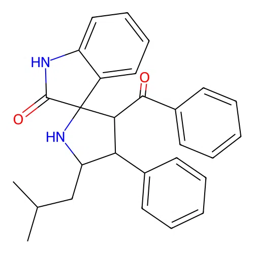 3'-Benzoyl-5'-isobutyl-4'-phenylspiro[indoline-3,2'-pyrrolidin]-2-one structure