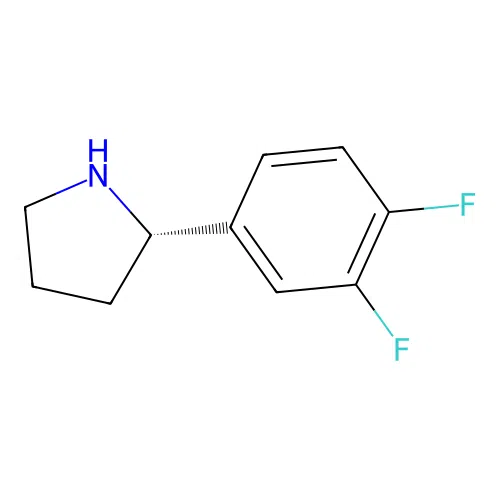 (2S)-2-(3,4-difluorophenyl)pyrrolidine structure