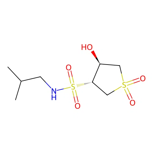 (3R,4S)-4-hydroxy-N-(2-methylpropyl)-1,1-dioxothiolane-3-sulfonamide structure