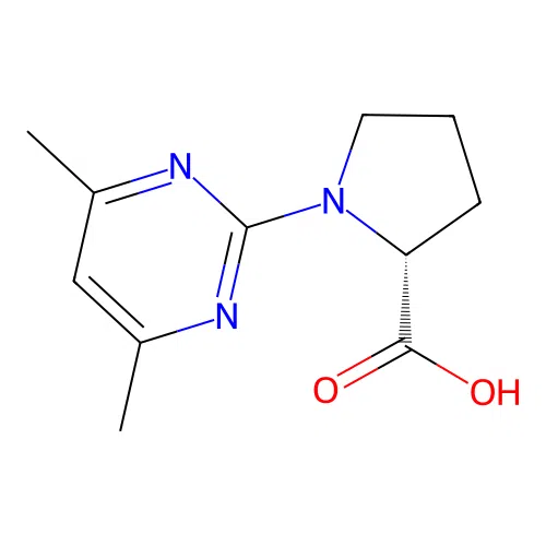1-(4,6-dimethyl-2-pyrimidinyl)-D-Proline structure