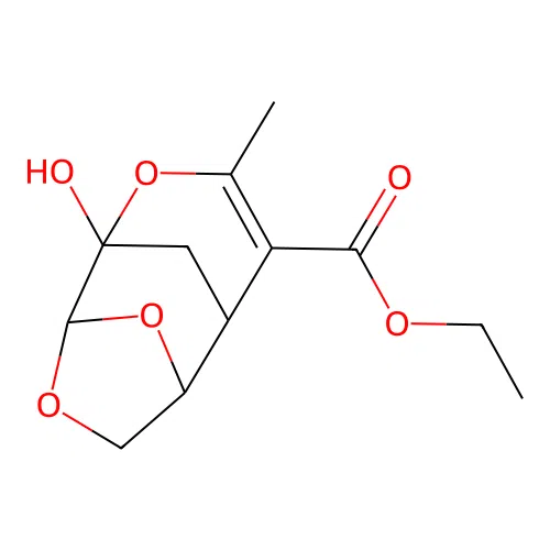 (1R,2R,5S,6R)-ethyl 1-hydroxy-8-methyl-3,9,11-trioxatricyclo[4.3.1.1(2,5)]undec-7-ene-7-carboxylate structure