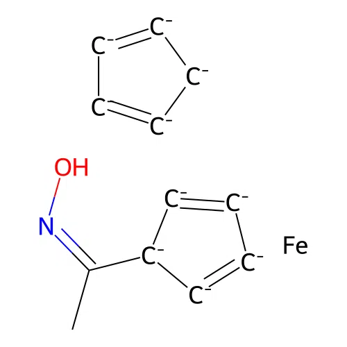 Ferrocene, 1-[1-(hydroxyimino)ethyl]- structure