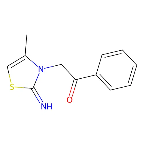2-(2-imino-4-methyl-1,3-thiazol-3(2H)-yl)-1-phenylethanone structure
